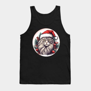 Maine Coon Cat Xmas, Love Cats Tank Top